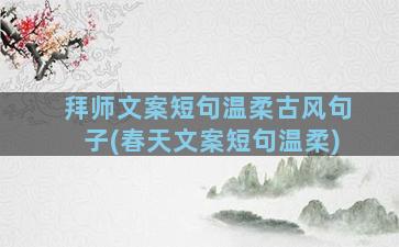 拜师文案短句温柔古风句子(春天文案短句温柔)