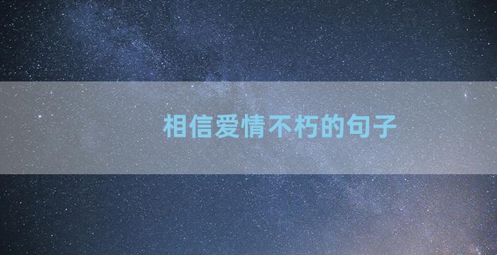 相信爱情不朽的句子