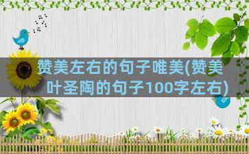 赞美左右的句子唯美(赞美叶圣陶的句子100字左右)