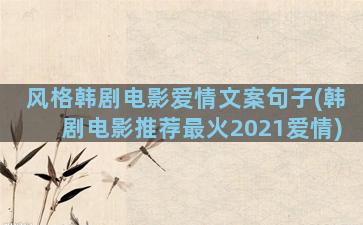 风格韩剧电影爱情文案句子(韩剧电影推荐最火2021爱情)